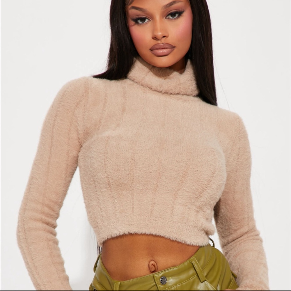 Super soft crop turtleneck